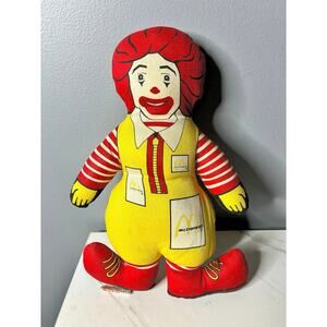Vintage 1984 Ronald McDonald Cloth Doll Plush McDonald’s Promo